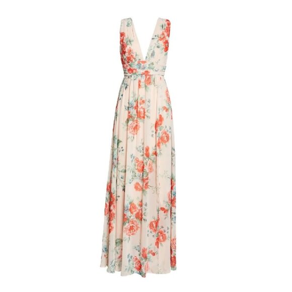 Lulus Garden Meandering Floral Chiffon Gown - Picture 4 of 4